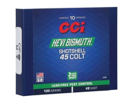 CCI Pest Control Bismuth .45 Colt 130 gr #8 10rds