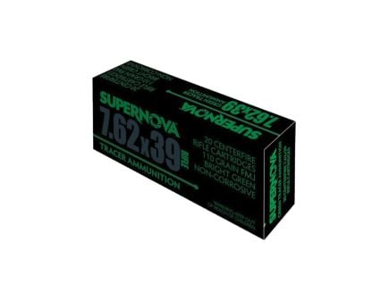 Supernova 7.62x39mm 110gr FMJ 20rds - Bright Green