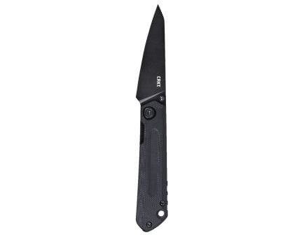 CRKT Straight Frame Lock Folding Knife Reverse Tanto, Black