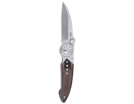 CRKT Walker Blade Lock Folding Knife Sheepsfoot, Black/Brown