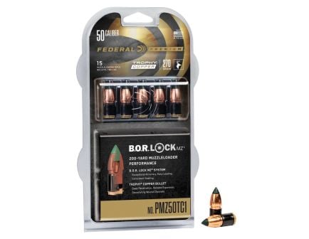 Federal .50 Cal Copper Muzzleloader Bullet, 270 gr 0.500" 15rds
