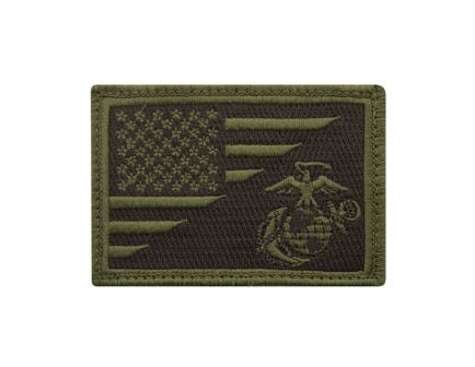 Rothco Us Flag - Usmc Eagle, Globe And Anchor Morale Patch, Olive Drab