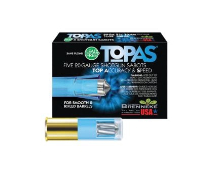Brenneke TOPAS Sabot Lead-Free 20 Gauge Shotshell Slug, 200 gr 5rds