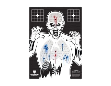 Triumph Systems Threat Down Zombie Reactive Splatter Range Target, Black/White