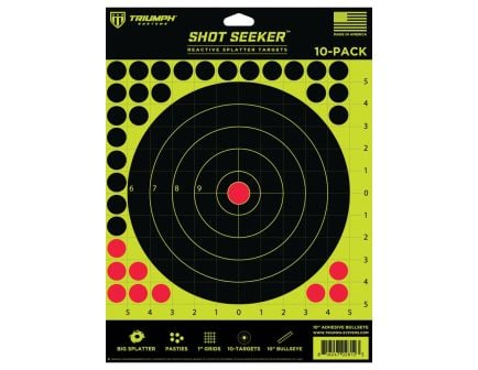 Triumph Systems Shot Seeker Adhesive Splatter Target, Black/Red/Yellow