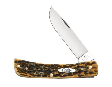 Case Sod Buster Jr Folding Knife Skinner, Amber