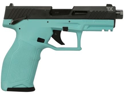 Taurus TX22 Gen 2 .22 LR 16/22rd Mag 4.6" TB Black/Cyan - 1-2TX22141C