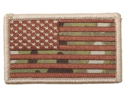 Rothco American Flag Patch - Hook Back, Multicam, Orientation Normal