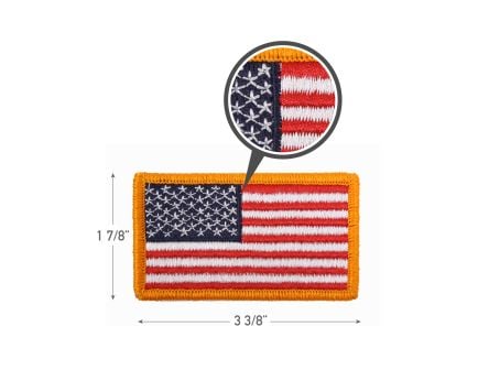 Rothco American Flag Patch - Hook Back, Red White Blue With Yellow Border, Orientation Normal