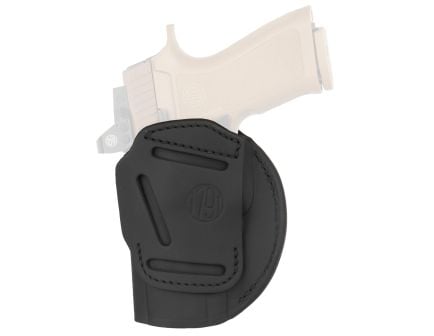 1791 4 Way Right Hand IWB/OWB Holster, Size 6 Black Leather - 4WH6SBLR