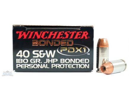 Winchester 40 S&W 180gr PDX1 Pistol Ammunition 20rds - S40SWPDB1