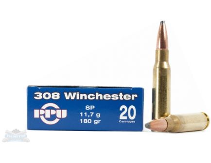 PRVI Partizan 308 Winchester 180gr SP Ammunition 20rds - PP3.27