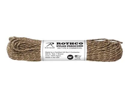 Rothco 550Lb Type III Nylon Camo Paracord - 6-Color Desert Camo, 100