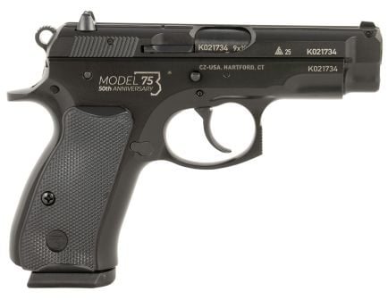 CZ 75 50th Anniversary Compact 3.75" 9mm 15rd Pistol - 91122