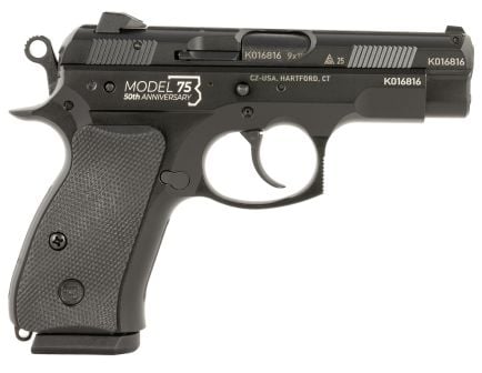 CZ 75 D 50th Anniversary Compact 3.75" 9mm 15rd Pistol - 91123
