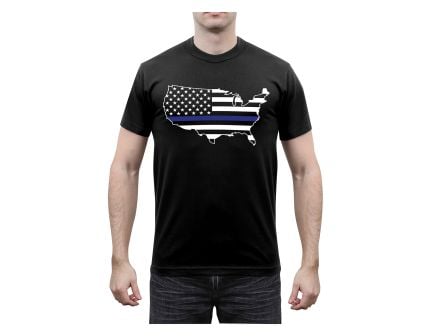 Rothco Thin Blue Line America Map T-Shirt