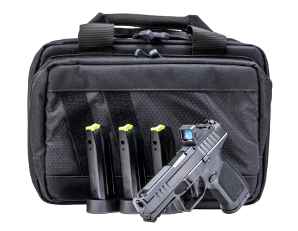 Rost Martin RM1C Bundle 4" 9mm (1)15rd /(3)17rd Handgun, Black w/ Viridian Green Dot and Pistol Case