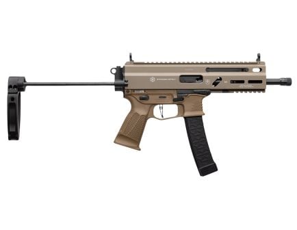 Grand Power Stribog SP9A1 8'9mm Sub Pistol PDW Tailhook Brace, FDE