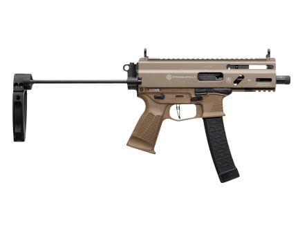 Grand Power Stribog SP9A3S 5.5" 9mm Sub Pistol PDW Tailhook Brace, FDE