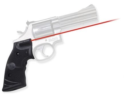 Crimson Trace Front Activation Laser Grip for Smith & Wesson K and L Frame Square Butt Revolvers, Black - LG-307