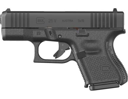 Glock 26 V 3.46" 9mm (3)10rd Pistol w/ FS, Black - UV2650201
