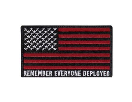Rothco R.E.D. Remember Everyone Deployed Flag Patch With Hook Back