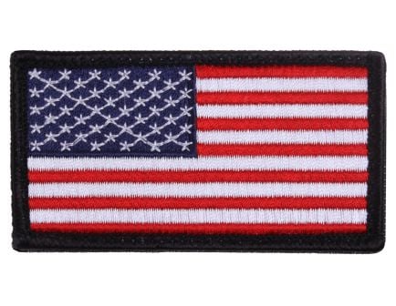 Rothco American Flag Patch - Hook Back, Red White Blue With Black Border, Orientation Normal