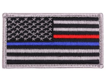 Rothco Thin Blue Line - Thin Red Line Us Flag Patch - Hook Back