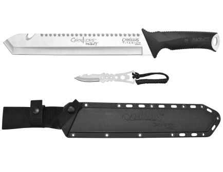 Camillus Carnivore Inject Machete w/ Trimming Knife, Black - CAM-19818