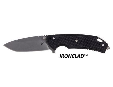 Kronos Ironclad Tactical Folding Knife, Black - KRON-02