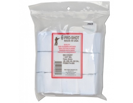 PRO-SHOT 7mm-.38CAL./6mm Benchrest Patches 500CT 13/4-500