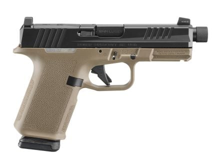 Ruger RXM 4.5" TB 9mm (2)15rd Handgun, FDE Poly Frame w/ Front Night Sight - 19435