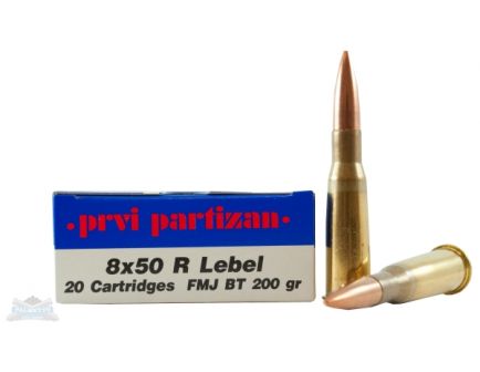 PRVI Partizan Ammunition 8x50R Lebel 200gr FMJ Ammunition 20rds - PP8.2