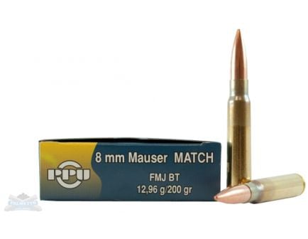 PRVI Partizan 8mm Mauser 200gr Match FMJBT Ammunition 20rds - PP8.13