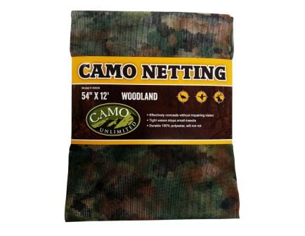 Camo Unlimited Ground/Tree Netting, 12' L x 54" W, Woodland - 9520
