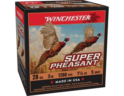 Winchester Super Pheasant 28 Gauge 3" #5 1-1/8 oz 25rds Shotshell - High-Performance Load for Pheasants - X283PH5