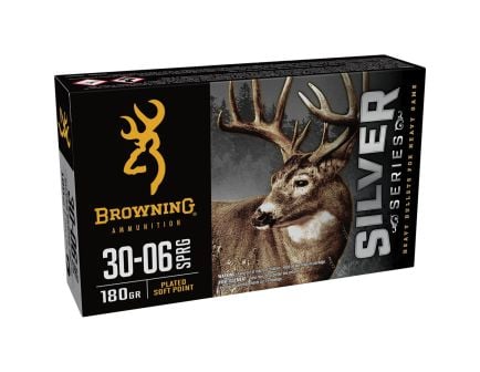 Browning Ammunition Silver .30-06 Springfield 180 gr PSP 20rds Rifle Ammo for Reliable Performance - B192630061