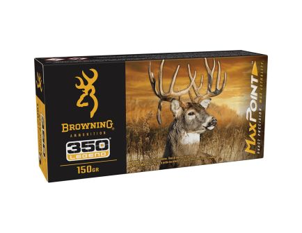 Browning Ammunition Max Point .350 Legend 150 gr PT 20rds Rifle Ammo for Reliable and Powerful Shooting - B192103502