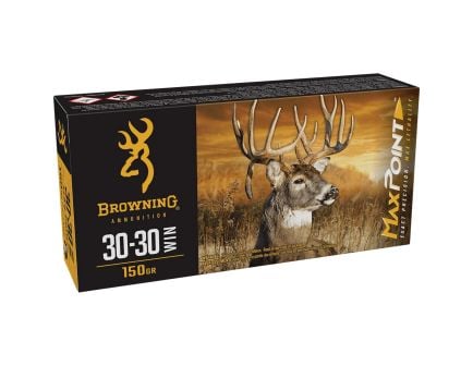 Browning Ammunition Max Point .30-30 Winchester 150 gr PT 20rds Rifle Ammo for Classic Performance - B192130302