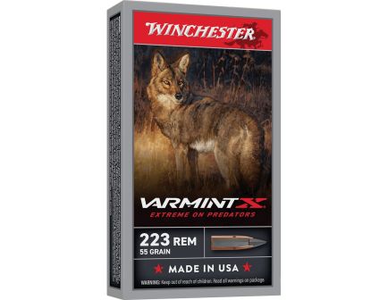 Winchester Ammunition Varmint X .223 Remington 55 gr XPPT 20rds Rifle Ammo for Varmint Hunting - X223PXP