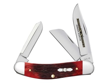 Case Limited Edition XXXVII Sowbelly Folding Knife Clip Point/Sheepsfoot Old Red - Durable, Lightweight and Reliable Handle - 12212