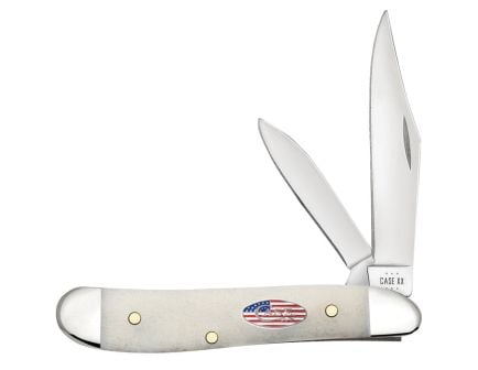 Case Peanut Folding Knife Clip Point/Pen Natural - Durable, Lightweight and Reliable Handle - 14094