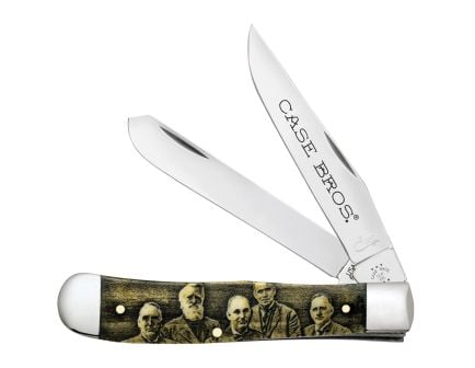 Case Brothers Trapper Gift Set Folding Knife Clip Point/Spey Natural - Durable, Lightweight and Reliable Handle - 52017