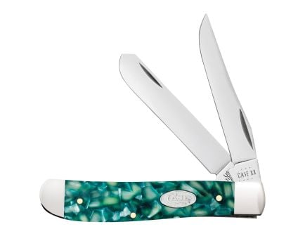 Case SparXX Trapper Mini Folding Knife Clip Point/Spey Green - Durable, Lightweight and Reliable Handle - 71381