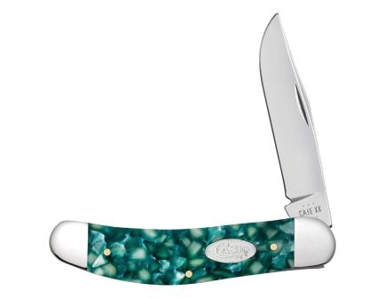 Case SparXX Sowbelly Folding Knife Clip Point Green - Durable, Lightweight and Reliable Handle - 71385