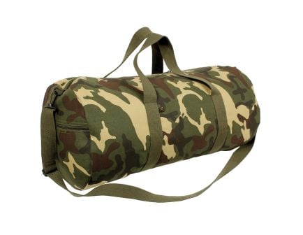 Rothco Canvas Shoulder Duffle Bag - Woodland Camo, 24 In