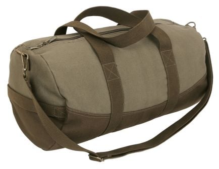 Rothco Two-Tone Canvas Duffle Bag With Brown Bottom