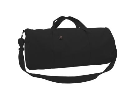 Rothco Canvas Shoulder Duffle Bag - Black, 24 In