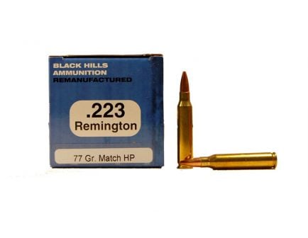 Black Hills 223 Remington 77gr Sierra MatchKing Re-Manufactured Ammunition 50rds - M223R9