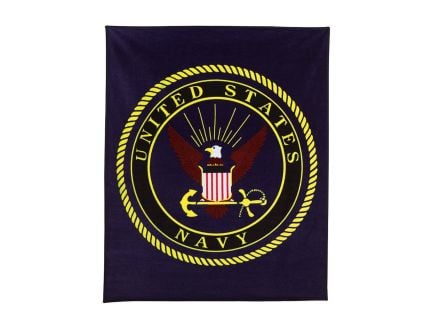 Rothco Us Navy Military Insignia Fleece Blanket